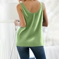 thumbnail image 4 of MESSUEN Sleeveless Tops for Women Silk Tops for Women Crew Neck Raglan Satin Sleeveless Top Round Neck Trade Color Ding Loose Vest Sleeveless T Shirts for Women Basics Womens Tops Green S, 4 of 6