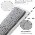 thumbnail image 4 of Bailu Memory Foam Bath Mat Pebble Bathroom Rug Super Absorbent Machine Washable Bathroom Rug (24x36, Light Gray), 4 of 7
