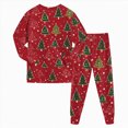 thumbnail image 5 of TOWED22 Girls Boys Christmas Pajamas Xmas Graphic Pjs Toddler 2 Piece Sleepwear Kids Holiday Clothes Set, 5 of 9