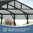 thumbnail image 5 of ESIMOTE 20x20ft Metal Carport, Garage with Updated Metal Frame Structure, Galvanized Steel Roof and Enhanced Base Canopy, Metal Garage Car Shelter Shade for Car, Boats and Truck, 5 of 6