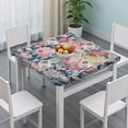 thumbnail image 3 of Pioneer Flower Floral Print Pattern Square Fitted Tablecloth with Elastic Edge,Square Table Cover,Washable Elastic Table Cover for Home Kitchen Party Decor 36"x36", 3 of 6