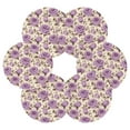 thumbnail image 2 of 6 Pcs Purple Rose Flowers Drink Coasters with Holder Absorbent Coaster Sets Cup Heat-Resistant Hot Pads Mats for Bar Table Protection, 2 of 7