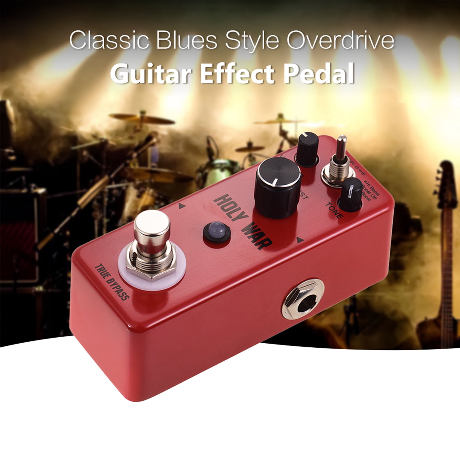 Elowen distortion Effect Pedal Distortion HOLY WAR Analog Heavy Metal Distortion Guitar Effect Pedal 3 Working Mode Aluminum Alloy Shell True Bypass