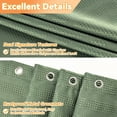 thumbnail image 6 of FRAMICS Waffle Weave Shower Curtain Sets with Rug, 14-Piece Striped Bathroom Sets with Hooks, Hotel Grade Heavy-Duty Waterproof Fabric, Sage Green, 71.3" x 71.3", 6 of 9
