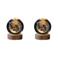 thumbnail image 4 of Destyer Astronomy-inspired LED Ball Night Light For Romantic Night Home Base Lamp House Warming Gift Moon 2Set, 4 of 6