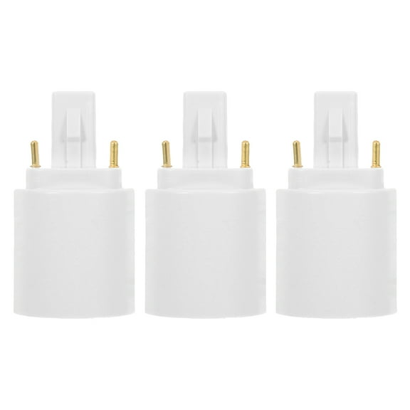Dayesque 3pcs G24d to E27 2-Pin Light Socket Converter Lamp Base Adapter LED Bulbs Multi-Use Light Bulb Holder Converter for Office and Home Supports