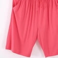 thumbnail image 3 of Stay Home Shorts Women’s Pajama Shorts Elastic Waist Drawstring Soft Comfy Sleep Short Pants Lightweight Casual Loungewear Shorts with Pockets Red-a L, 3 of 5