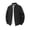 Black 1, variant on Men Classic Ribbed Collar Zip Up Jacket, Water Resistant Lightweight Casual Windproof Outerwear Coat