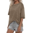thumbnail image 2 of Sundazz Oversized T Shirts for Women Cotton Vintage Acid Wash Tees Baggy Shirts Trendy Casual Tops, 2 of 9