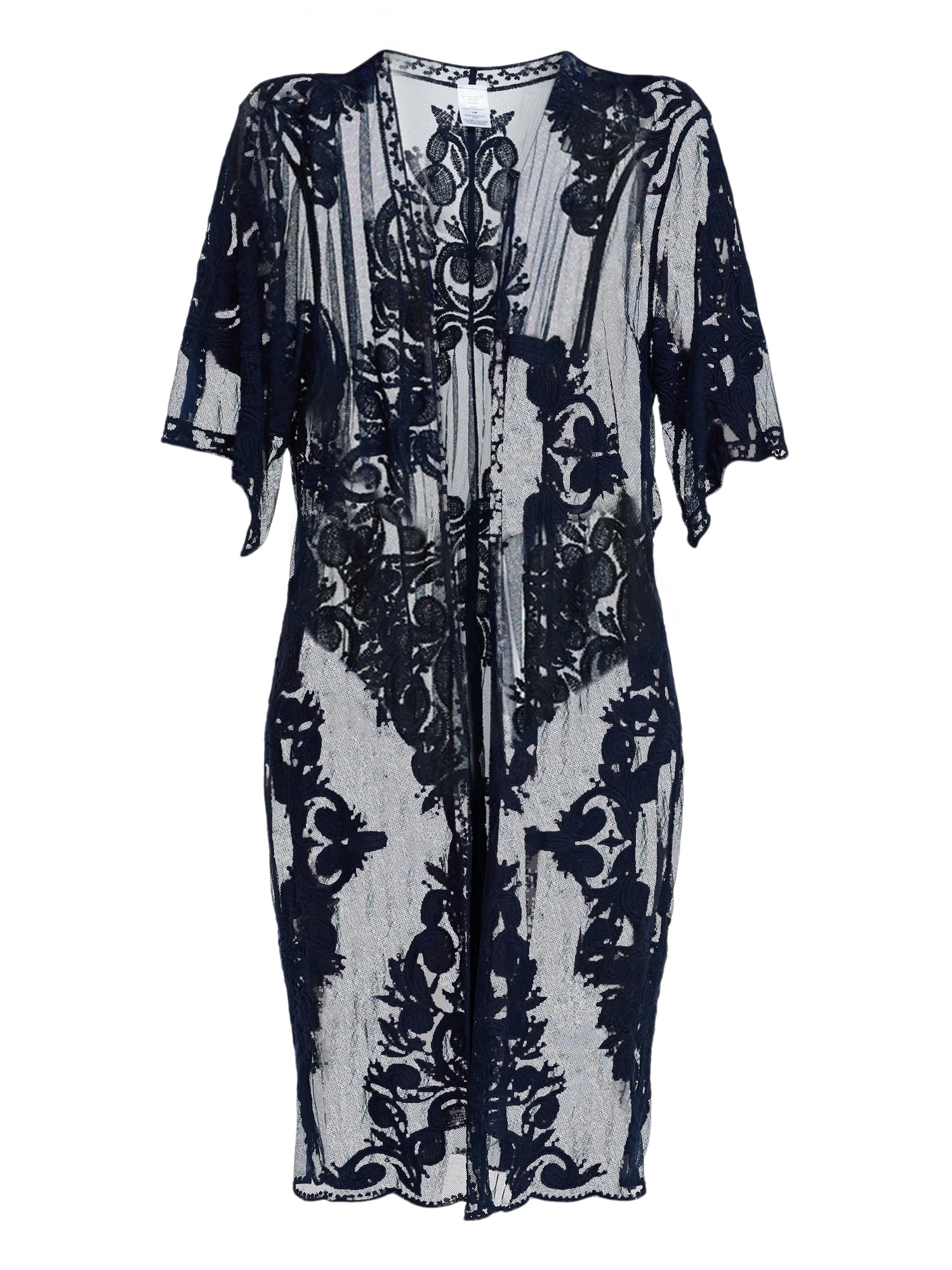 Time and Tru Women's Lace Coverup, Sizes XXL/XXXL, Dark Navy