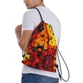thumbnail image 3 of Drawstring Backpack Sports Gym Bag for Women Men, Marigold Flowers In Different Colors Water Resistant Drawstring Bags for Sports, Gym, Travel, Swimming, Beach, 3 of 8