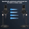 thumbnail image 2 of Paquete de equipos de podcast para 2, mezclador de audio con micrófono de condensador e interfaz de audio de fuente de alimentación fantasma de 48 V para juegos de grabación en vivo, 2 of 5