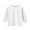 White, variant on Maean Kids Girls 3/4 Sleeve Blouse 2025 Crewneck Ribbed Tees Causal Loose Shirts for Girl 5-13 Years