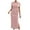 Pink, variant on Ahuyic Womens Summer Dresses,Womens Casual Sundress,Women's Striped Long Skirt Short Sleeved Slim Waist Slit Round Neck Dress
