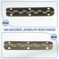 thumbnail image 3 of Uxcell Small Piano Hinge Mini Jewelry Box Hinges with Screw for Jewellery Wooden Box Bronze Tone, 3 of 7