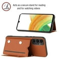 thumbnail image 2 of for Samsung Galaxy S23 Case with Card Holder,Wallet Case for Women Men with RFID Blocking, Durable Kickstand Shockproof Leather Magnetic Closure Phone Case for Samsung Galaxy S23,Brown, 2 of 8