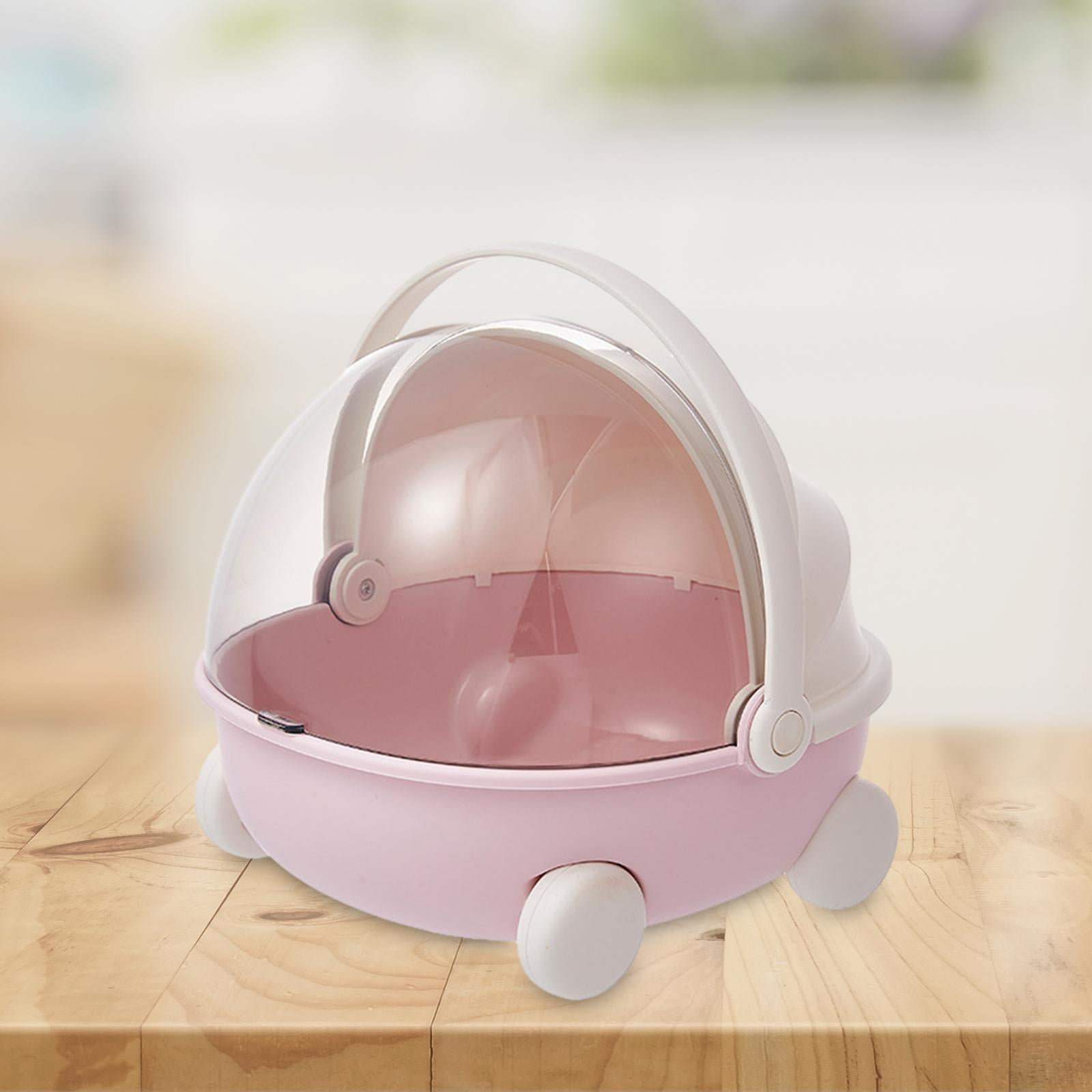 Fiocias Portable Storage Box Crafts Box for Kids Children's Toy Storage Box Multipurpose Pink