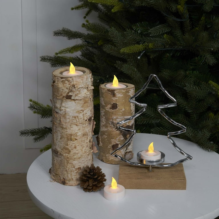 Indoor Battery-Operated LED Tealight Candles, White, 6 Count, by Holiday Time