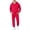 Red, variant on Fesfesfes Kids Unisex Fleece Lined Hooded Sweatshirt and Cinched Cuff Jogger Pants Set Cozy Winter Two Piece Outfit for School Daily Wear