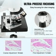 SKYSHALO Trinocular Compound Microscope, Magnification Range 40X5000X