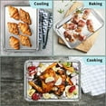 thumbnail image 7 of Tutuviw Baking Sheet Stainless Steel Baking Pan Tray Cookie Sheet Non Toxic & Healthy, Easy Clean & Dishwasher Safe Rectangle Size 12.4 x 9.6 x 1 inch, 7 of 7