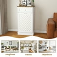 thumbnail image 5 of PULUOMIS 10 Gal Tilt-Out Laundry Sorter Cabinet, Single Compartment, Solid Wood & MDF, 5 of 15