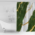 thumbnail image 2 of Green Marble Shower Curtain Set ，Waterproof Fabric Shower Curtains Gold Foil Modern Shower Curtains for Bathroom,Bathroom Decor 54x"78", 2 of 6
