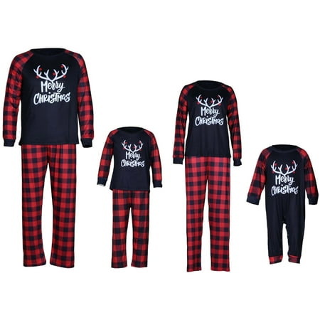 

Christmas Pajamas for Family Black Family Christmas Pjs Matching Sets Dad Mom Baby Kid Family Matching Christmas Pajamas Sleepwear Homewear Set