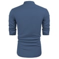 thumbnail image 5 of COOFANDY Men's Long Sleeve Cuban Guayabera Shirt Relax Fit Casual Summer Beach Button Down Shirts, 5 of 6