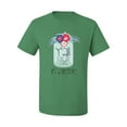 thumbnail image 2 of Wild Bobby, Y'all Is Not Word It's A Word Southern Artsy Jar with Flowers Pop Culture Men's Graphic T-Shirt, Kelly, X-Large, 2 of 3