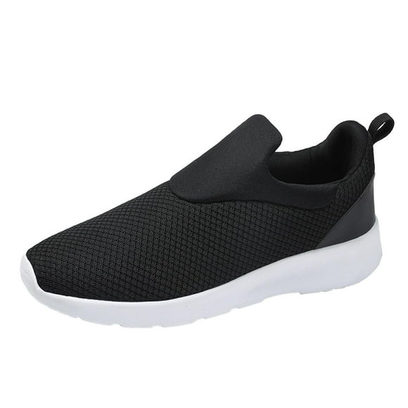 PMUYBHF Male Mens Leather Boots Black Zipper Men Sneakers Summer Large Size Fashion Lightweight Comfort Shoes Sneakers Non Slip Casual Running Shoes 45