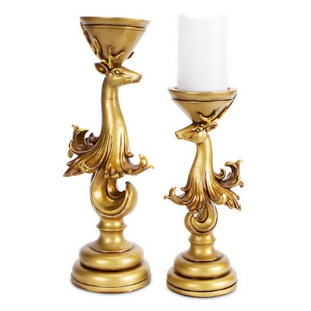 pack of 6 elegant gold filigree reindeer christmas pillar pack of 6 elegant gold filigree reindeer christmas pillar