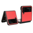thumbnail image 4 of Allytech for Samsung Galaxy Z Flip 4 Ultra-Thin Folding Case, Premium PU Leather Anti-Drop Heavy Duty Full Body Protective Case for Samsung Z Flip 4 6.7" 5G 2022 Women Men, Red, 4 of 8