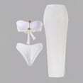 thumbnail image 6 of Ashirexll Bikini Sets for Women Fashion Solid Color Bikini Set Casual Beach Summer Vacation Swimwear, 6 of 6
