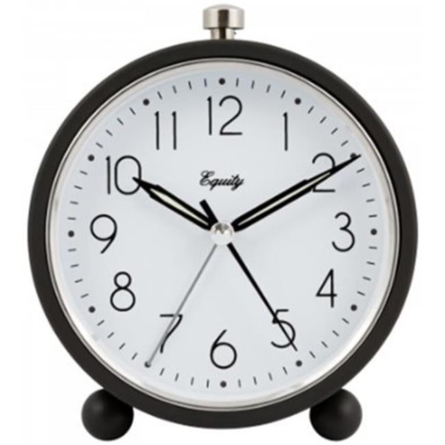 Lacrosse 20091 Alarm Clock Frame Analog Quartz, Dark Gray