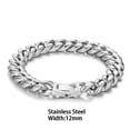 thumbnail image 6 of Wholesale 6/8/10/12/14MM Men Stainless Steel Cuban Chain Bracelet Miami PVD Hip Hop Bracelet Jewelry For Women Free Shipping GC, 6 of 6