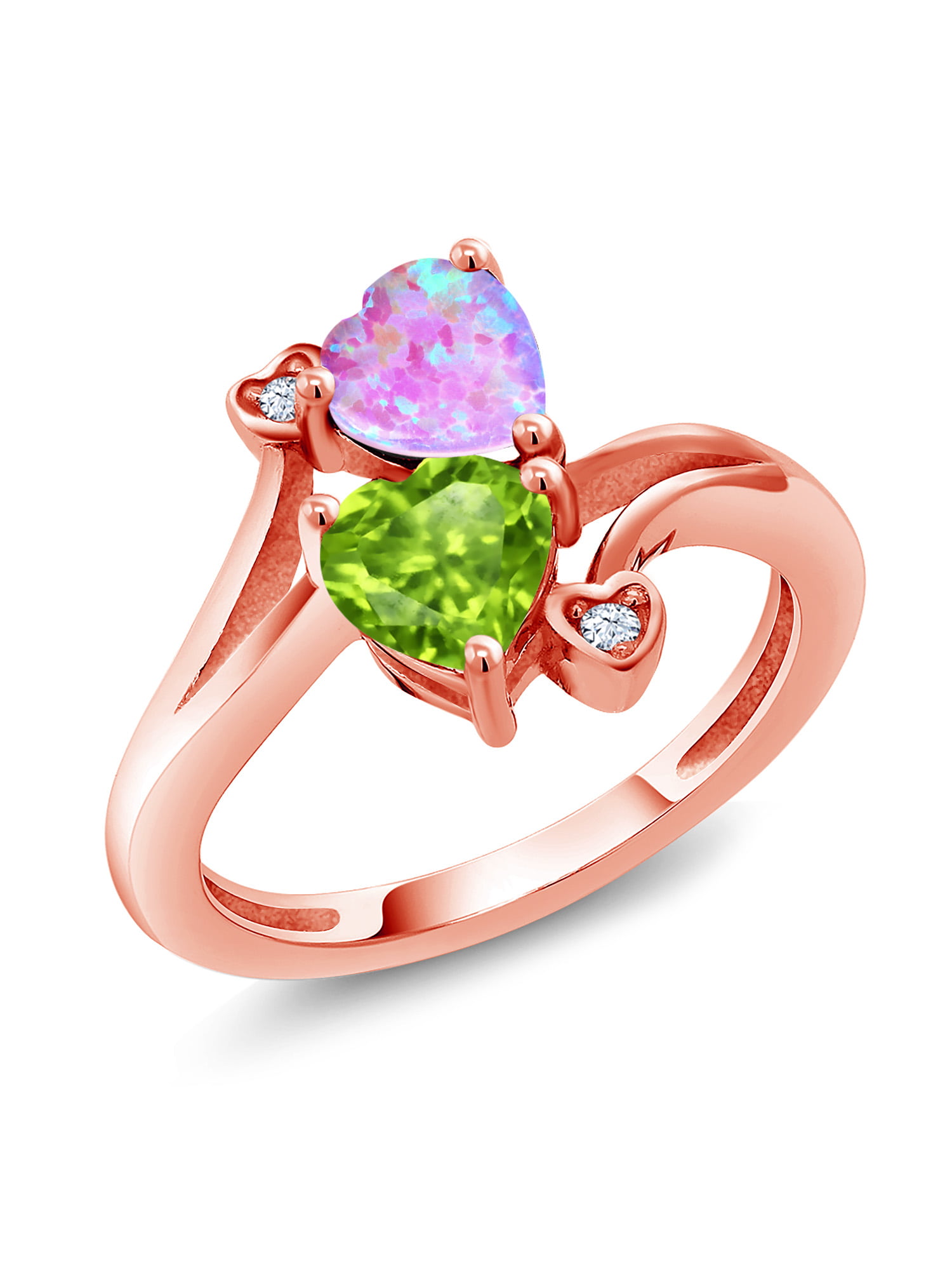 1.55ct ROSE CUT DIAMOND EMERALD & RUBY .925 STERLING SILVER COCKTAIL RING 