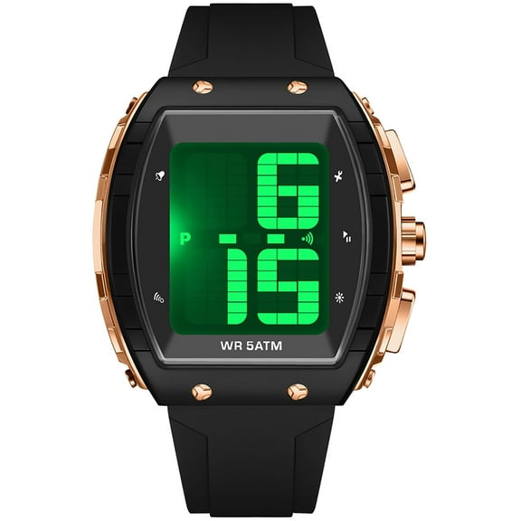 Findtime Digital Watches for Elderly Men Large Face Voice Talking White Watch with English Speaking LED Backlight Big Number Easy to Read Timer Alarm Waterproof