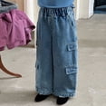 thumbnail image 2 of Gubotare Jeans for Kids Boys' Jeans Elastic Waistband Children's Spring/Autumn Denim Trousers Baggy Jeans Toddler Pants 2T 3T (Blue,2-3 Years), 2 of 9