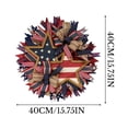 thumbnail image 2 of 4th of July Wreath 18in,American Flag Star & Ribbon Wreath for Front Door,Patriotic Wreath for Independence Day,Labor Day & Veterans Day, 2 of 8