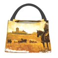 thumbnail image 1 of Fotbe Western Cowboy Ranch Bolsa Térmica Portátil con Estampado, Bolsa de Entrega de Alimentos Aislada, Bolsa Reutilizable de Gran Capacidad para Comidas y Supermercado, 1 of 6