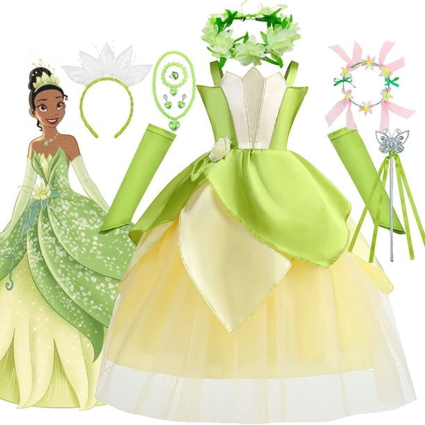 Vestido de princesa y rana de Disney para nia, ropa de flores de  Halloween, fiesta de Navidad con guirnalda Fivean unisex | Walmart en lnea