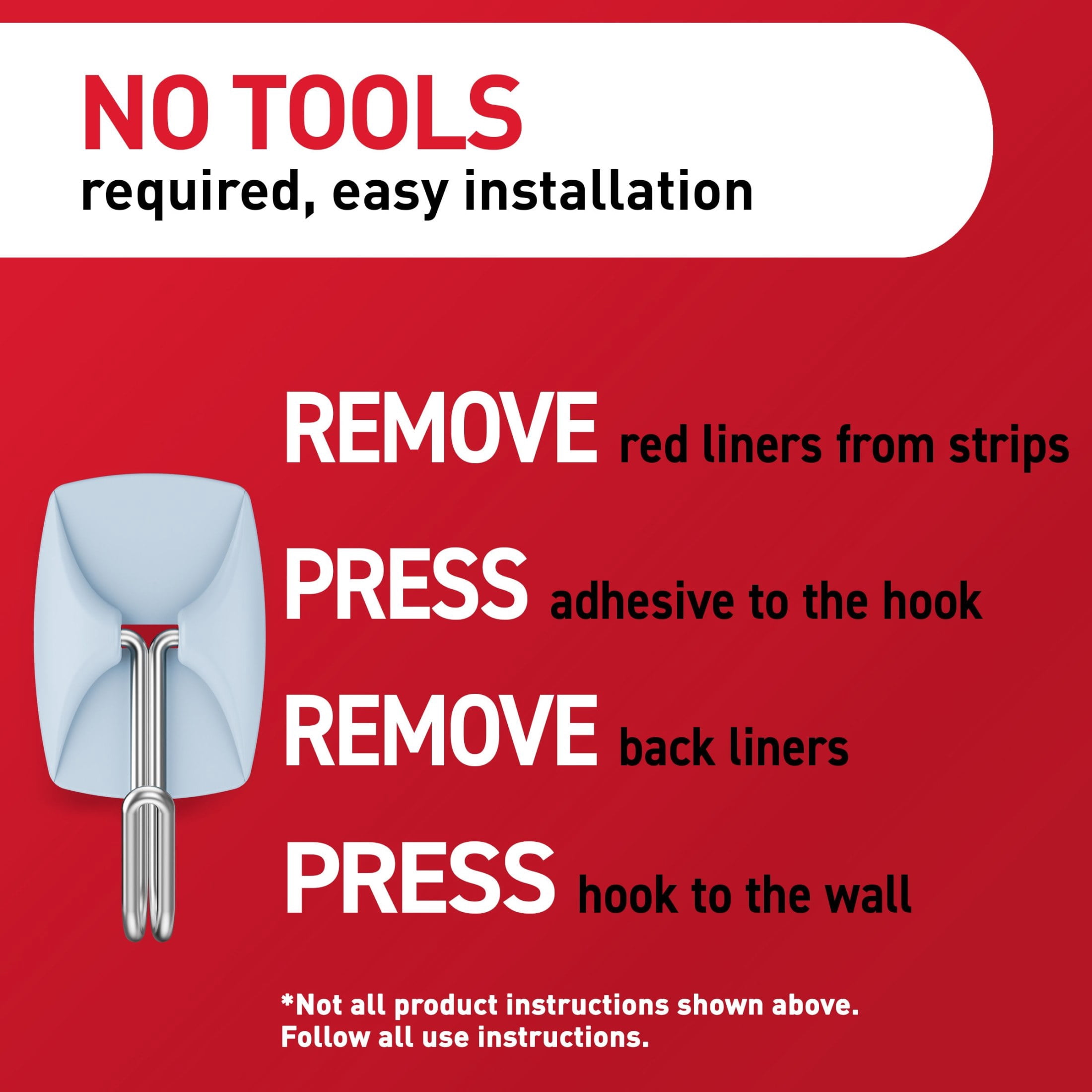 Command Small Wire Hooks, Sky, Holds .5 lbs, 9 Hooks, 12 Adhesive Strips