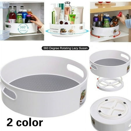 

360 Degree Rotating Storage Tray Container For Home Kitchen Cosmetics Turntable