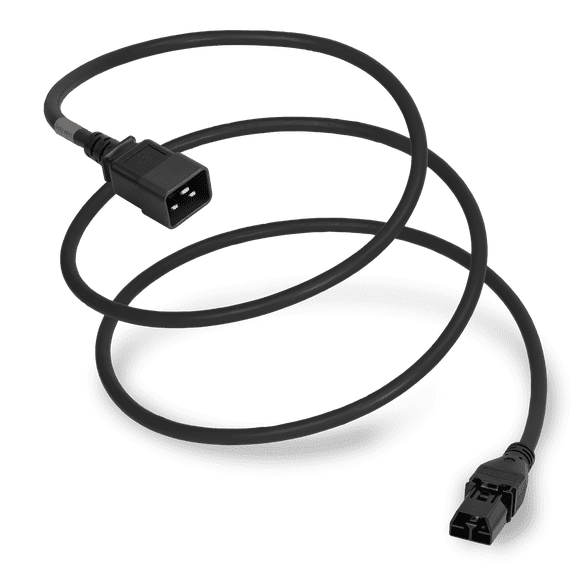 C20 to Saf-D-Grid 400, 12/3 SJT, 20A 250V, 2M Black Power Cord