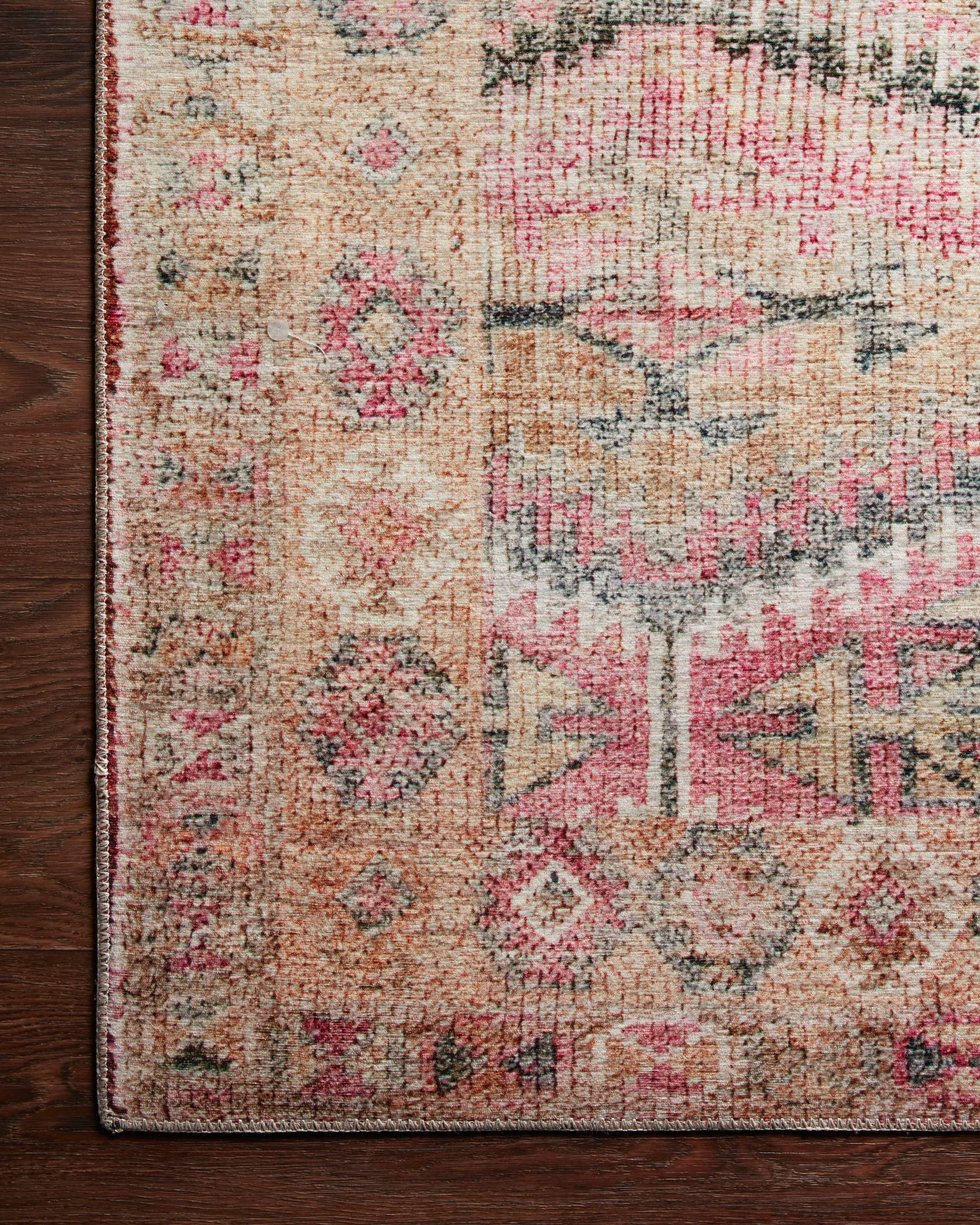 Loloi II Layla LAY-17 Printed Pink / Lagoon Area rug 2'-3" x 3'-9"