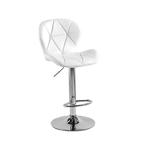 SET DE 2 BANCOS PARA BARRA CON RESPALDO ALTO COLOR BLANCO