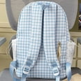 thumbnail image 5 of FYDUU Plaid Backpack for Girls School Bag Stylish Lace Checkered Backpack School Bookbag Casual Daypack Cute Bow Schoolbags, 5 of 5