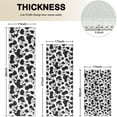 thumbnail image 4 of Black White Cow Pattern Kitchen Rugs Sets Of 3,Kitchen Runner Rugs Non Skid Washable,Decorative Kitchen Floor Mats for Kitchen,Sink,Laundry,17"x30"+ 17"x47" + 17"x59", 4 of 6
