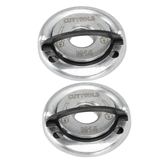 Angle Grinder Flange Nuts, High Stability M14 Wide Compatibility Quick Release Grinder Nut Deformation Proof 2Pcs for Fixing Cutting Discs